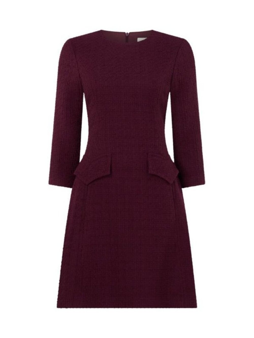 Jane Atelier London Tessa Tweed Dress in Damson Wool UK 14 US 10